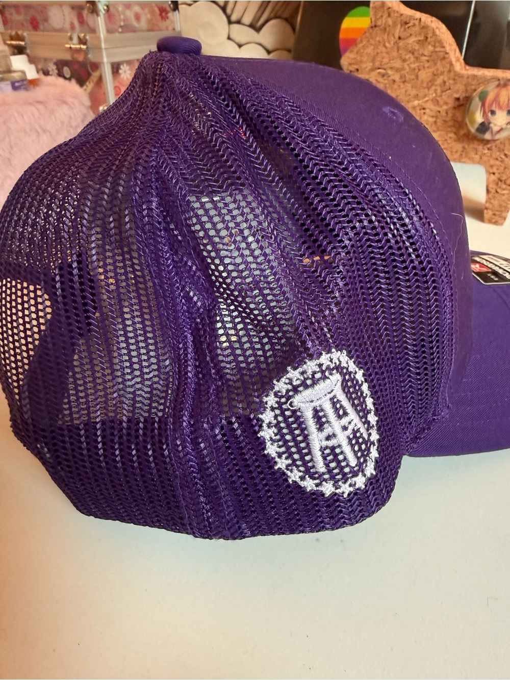 Richardson Purple 'Sleep When You're Dead' Trucker Hat - Picture 2 of 5
